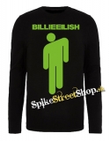BILLIE EILISH - Logo & Stickman - čierne pánske tričko s dlhými rukávmi