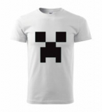 MINECRAFT-CREEPER - biele detské tričko