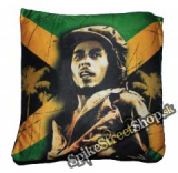 BOB MARLEY na pozadí jamajskej zástavy - vankúš