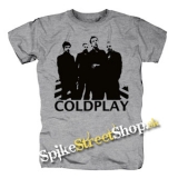 COLDPLAY - Logo & Band - sivé detské tričko