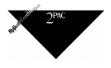 2 PAC - Logo - čierna bavlnená šatka na tvár