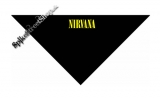 NIRVANA - Yellow Logo - čierna bavlnená šatka na tvár