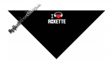 I LOVE ROXETTE - čierna bavlnená šatka na tvár
