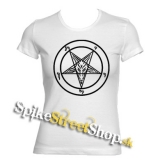 BAPHOMET - Pentagram - biele dámske tričko
