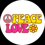 PEACE LOVE - okrúhla podložka pod pohár