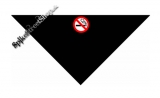 NO SMOKING - čierna bavlnená šatka na tvár