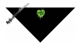 GREEN DAY - Green Heart - čierna bavlnená šatka na tvár