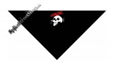 GORILLAZ - Red Logo Skull - čierna bavlnená šatka na tvár