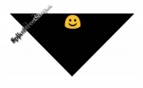 SMILE - Emoji - čierna bavlnená šatka na tvár