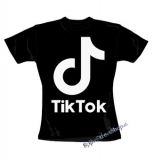 TIK TOK - Logo - čierne dámske tričko