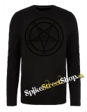 BAPHOMET - Black Pentagram - čierne pánske tričko s dlhými rukávmi