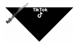 TIK TOK - Logo - čierna bavlnená šatka na tvár