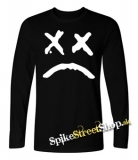 LIL PEEP - Sad Face - čierne pánske tričko s dlhými rukávmi