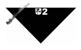 U2 - Logo Tree - čierna bavlnená šatka na tvár