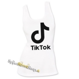 TIK TOK - Logo - Ladies Vest Top - biele