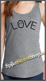 LIL PEEP - Love - Ladies Vest Top - šedé