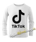TIK TOK - Logo - biele detské tričko s dlhými rukávmi