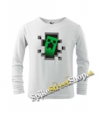 MINECRAFT - Hello I´m Creeper - biele detské tričko s dlhými rukávmi