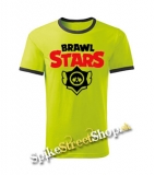 BRAWL STARS - Logo - limetkové pánske tričko CONTRAST DUO-COLOUR