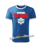 BRAWL STARS - Logo - modré chlapčenské tričko CONTRAST DUO-COLOUR