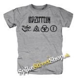 LED ZEPPELIN - Logo - sivé detské tričko
