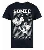 SONIC THE HEDGEHOG - Ježko Sonic - čierne detské tričko