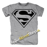 SUPERMAN - Logo - sivé detské tričko