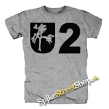 U2 - Logo - sivé detské tričko