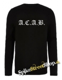 A.C.A.B. - Logo - čierne detské tričko s dlhými rukávmi
