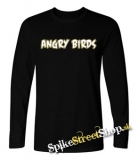 ANGRY BIRDS - Logo - čierne detské tričko s dlhými rukávmi