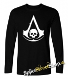 ASSASSINS CREED - Logo - čierne detské tričko s dlhými rukávmi
