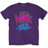BLINK 182 - Neon Logo - fialové pánske tričko