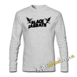 BLACK SABBATH - Logo - šedé detské tričko s dlhými rukávmi