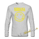 NIRVANA - Big Smile - šedé detské tričko s dlhými rukávmi