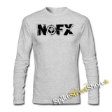 NOFX - Logo - šedé detské tričko s dlhými rukávmi