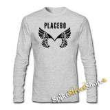 PLACEBO - Wings Logo - šedé detské tričko s dlhými rukávmi