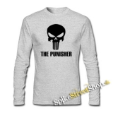 PUNISHER - Logo - šedé detské tričko s dlhými rukávmi