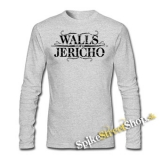 WALLS OF JERICHO - Logo - šedé detské tričko s dlhými rukávmi
