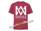 MARCUS & MARTINUS - Logo - červené melírované detské tričko