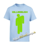 BILLIE EILISH - Green Logo Stickman - nebesky modré detské tričko