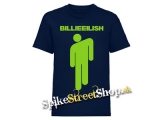 BILLIE EILISH - Logo & Stickman - námornícke modré detské tričko