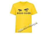BILLIE EILISH - Eyes Logo - žlté detské tričko