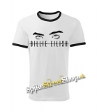 BILLIE EILISH - Eyes Logo - bieločierne chlapčenské tričko - CONTRAST BORDERS