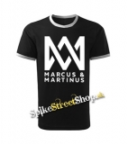 MARCUS & MARTINUS - Logo - čiernobiele chlapčenské tričko - CONTRAST BORDERS