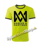 MARCUS & MARTINUS - Logo - limetkové chlapčenské tričko - CONTRAST BORDERS