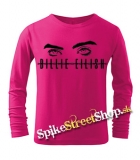 BILLIE EILISH - Eyes Logo - ružové detské tričko s dlhými rukávmi