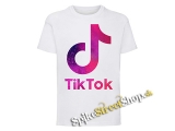 TIK TOK - Logo Rainbow - biele pánske tričko