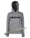 LINKIN PARK - Black Logo - sivá dámska mikina