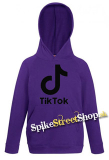 TIK TOK - Black Logo - fialová detská mikina