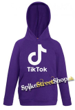 TIK TOK - White Logo - fialová detská mikina